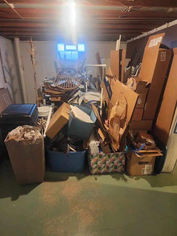 Roll-off dumpster container at job site for Roll Off Dumpster Rental in Hollins